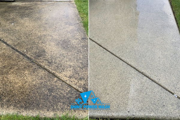 Before /  After Our Concrete Cleaning